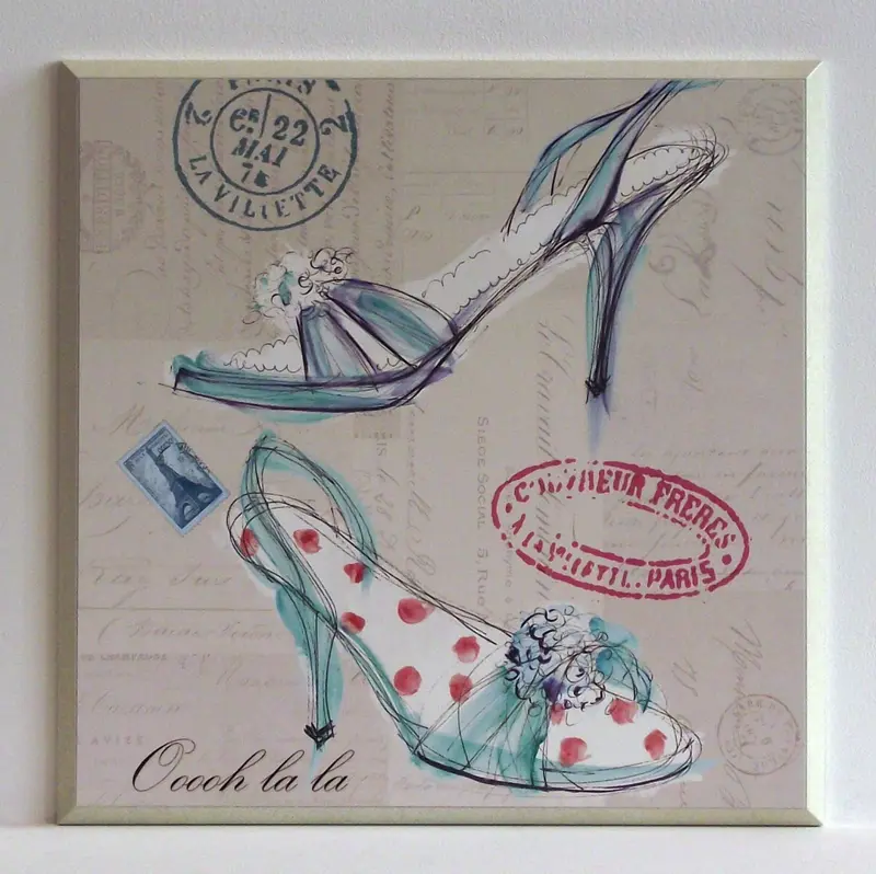 Obraz Pastelowe pantofelki 31x31 cm
