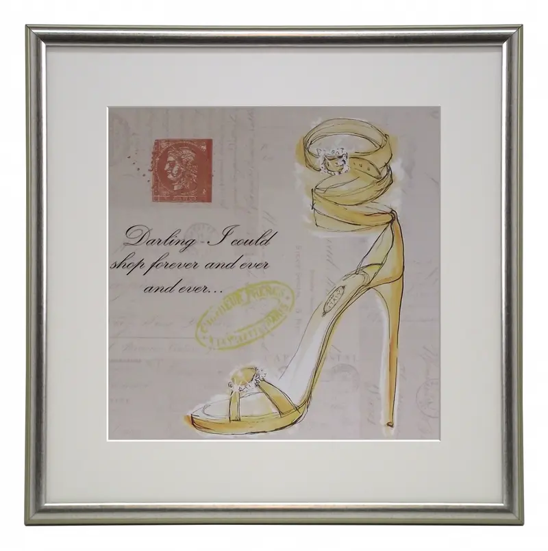 Obraz Pastelowe pantofelki w ramce 40x40 cm