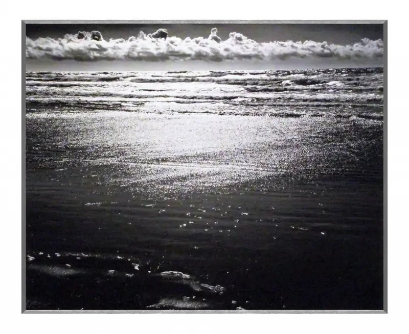 Obraz Pejzaż, Nadmorska fotografia, słoneczny horyzont na płycie 51x41 cm