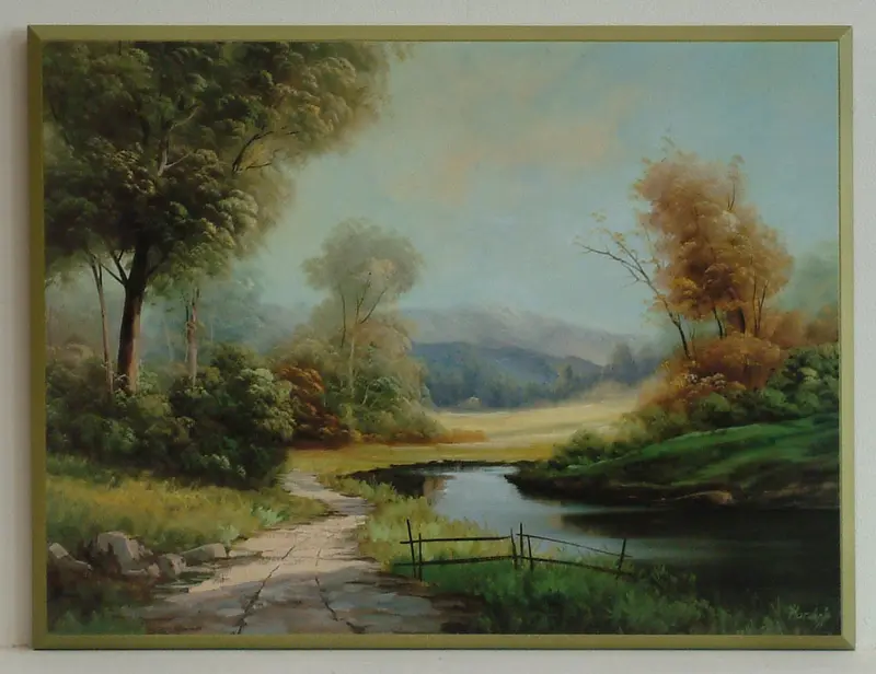 Obraz Pejzaż z rzeką 41x32 cm