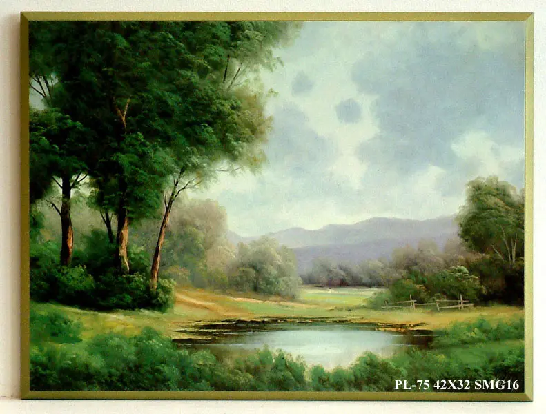 Obraz Pejzaż ze stawem 42x32 cm