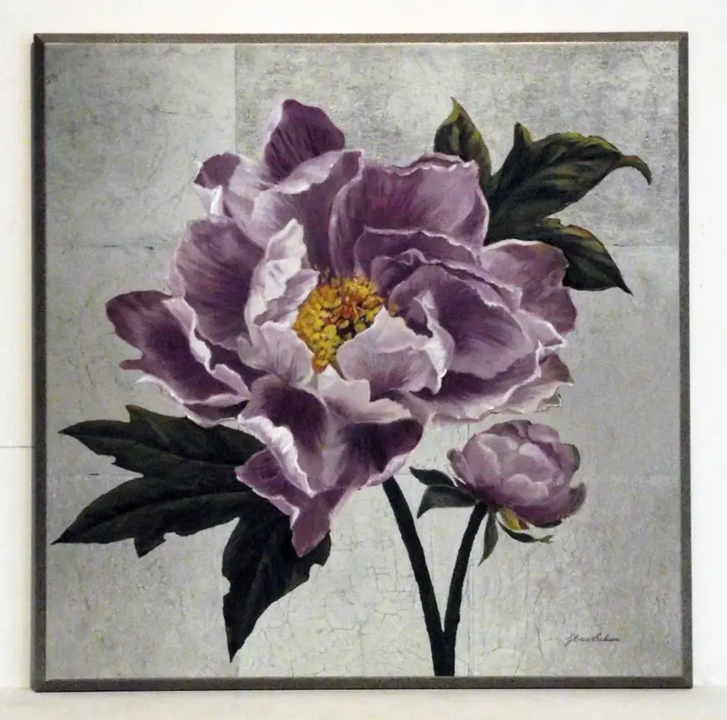 Obraz Peonia fioletowa 41x41 cm