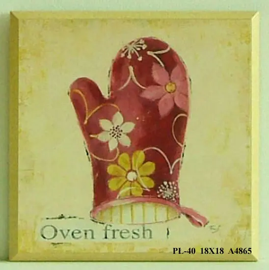 Obraz Pieczenie, rękawica kucharska 18x18 cm