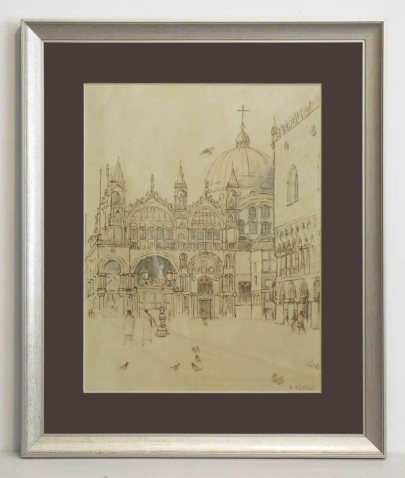 Obraz Plac św. Marka, Wenecja w ramie 37x45 cm