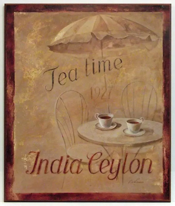 Obraz Plakat z cejlońską herbatą z 1927 roku na płycie 51x61 cm