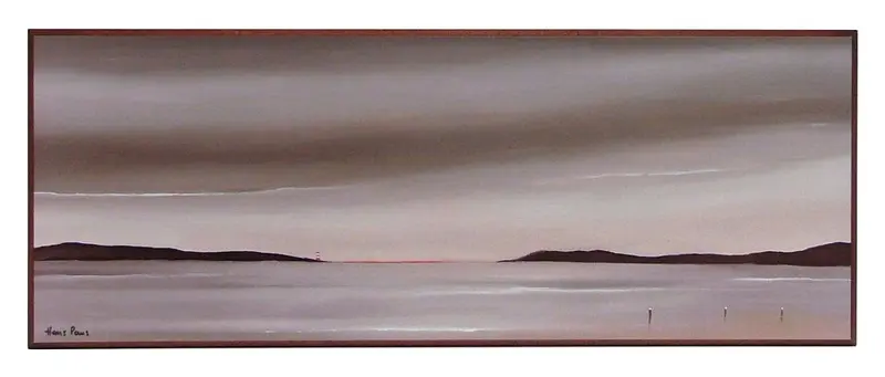 Obraz Plaża o zmierzchu na płycie 91x35 cm
