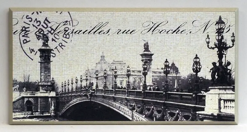 Obraz Pocztówka z Francji, wersalski most 51x26 cm