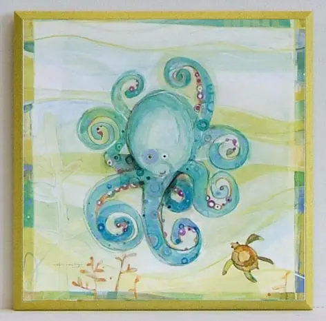 Obraz Podwodny świat, kolorowa ośmiornica 26x26 cm