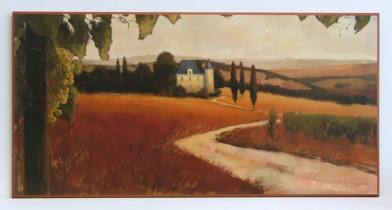Obraz Pola w zachodzącym słońcu 101x51 cm