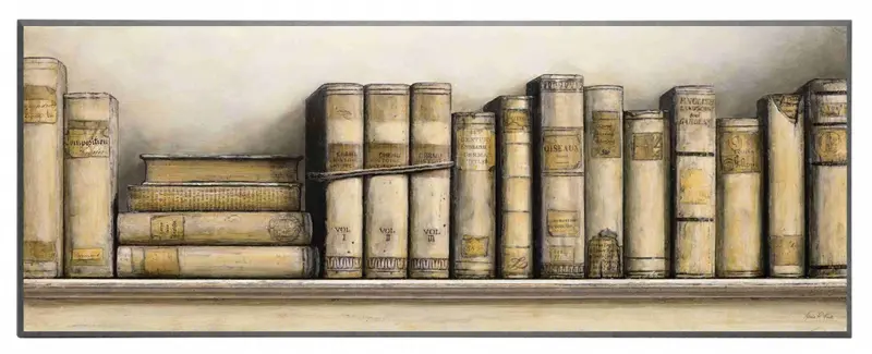 Obraz Półka ze starymi książkami na płycie 96x34 cm
