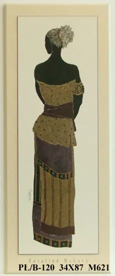 Obraz Postać stojącej Afrykanki 34x87 cm
