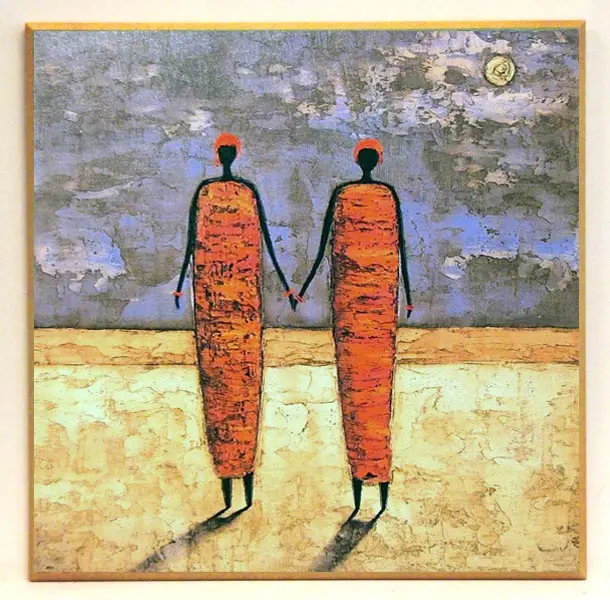 Obraz Postacie czarnoskórych kobiet 71x71 cm