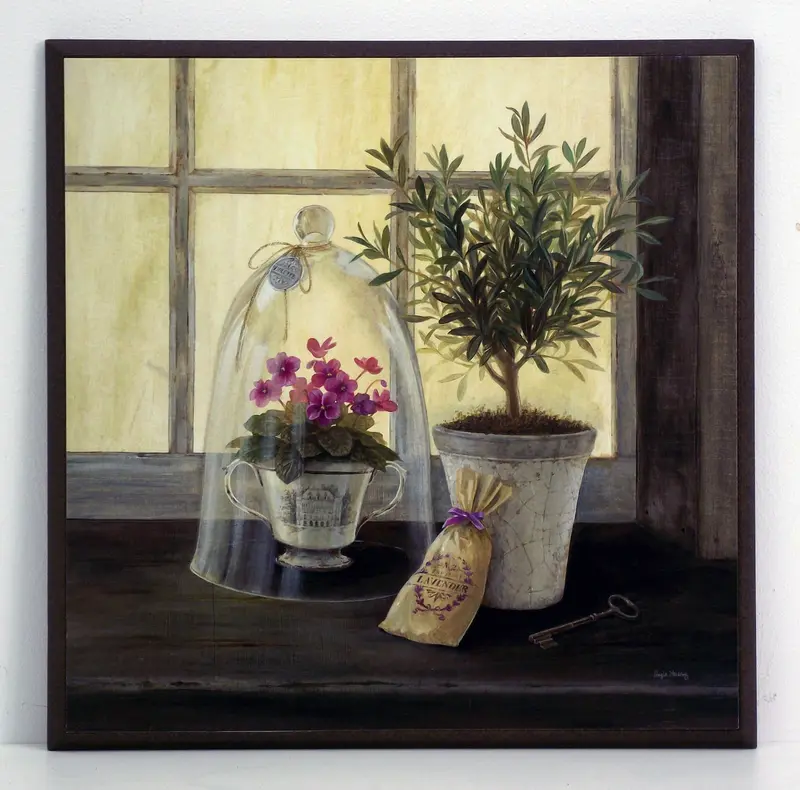 Obraz Prowansalska martwa natura na parapecie 31x31 cm