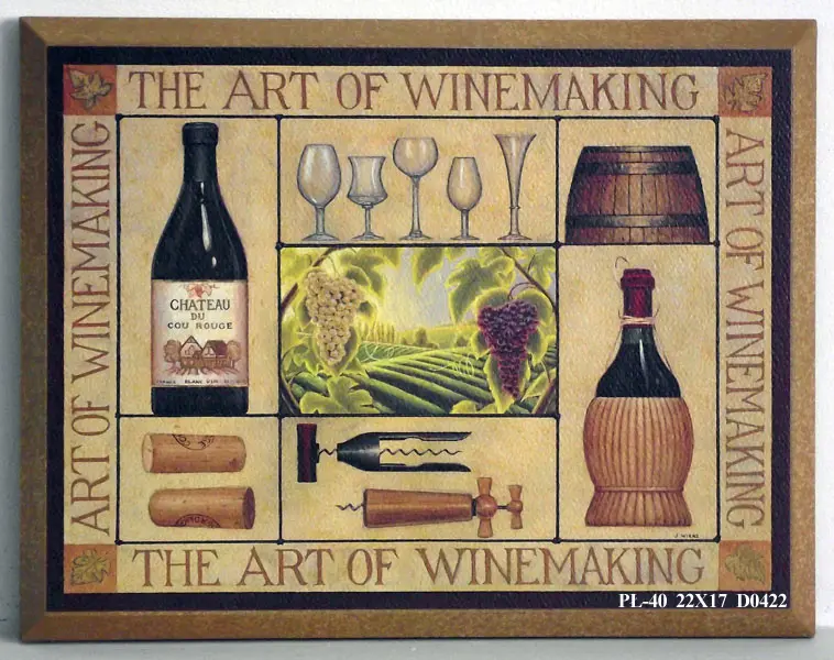 Obraz Przybory do wina 22x17 cm