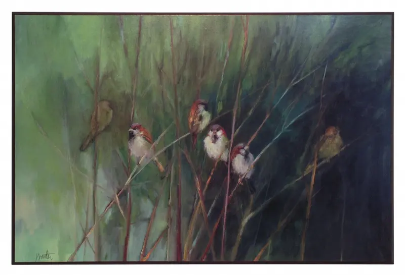Obraz Ptaki na gałęziach 92x62 cm