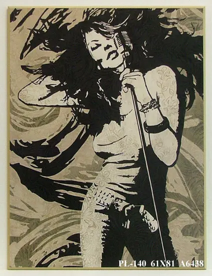 Obraz Rockowa wokalistka 61x81 cm