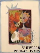 Obraz Rosina Wachtmeister, koty 19x25 cm