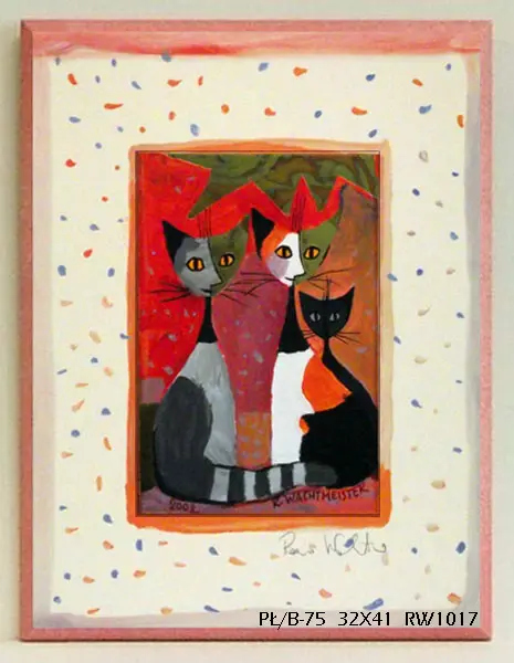 Obraz Rosina Wachtmeister, koty 32x41 cm