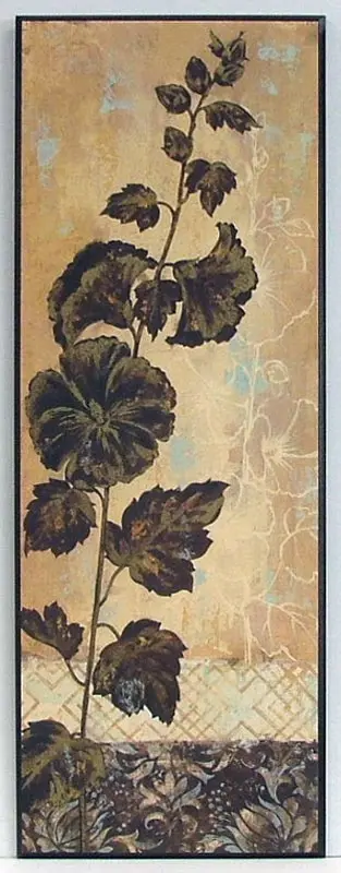 Obraz Roślina na ornamentach, malwy 34x96 cm