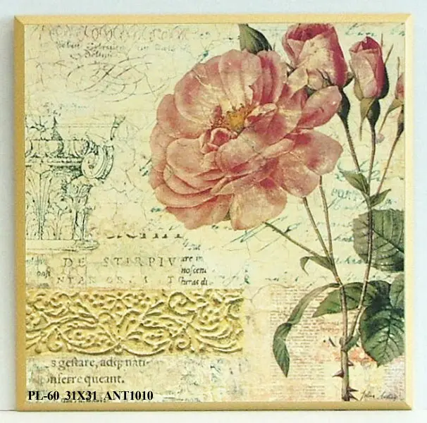 Obraz Róża w wydaniu decoupage 31x31 cm
