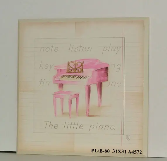 Obraz Różowe pianino 31x31 cm