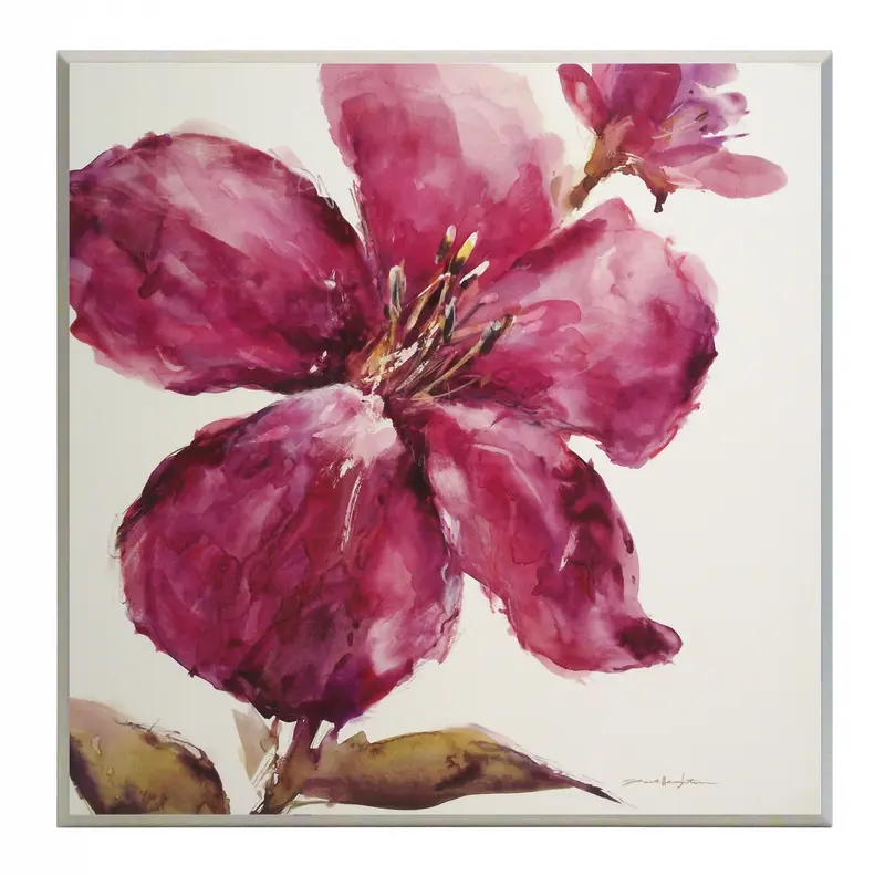 Obraz Różowy akwarelowy kwiat 51x51 cm