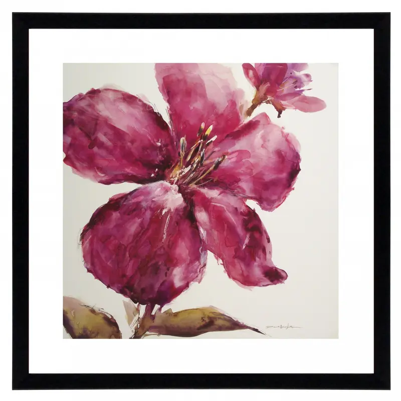 Obraz Różowy akwarelowy kwiat w ramie 60x60 cm