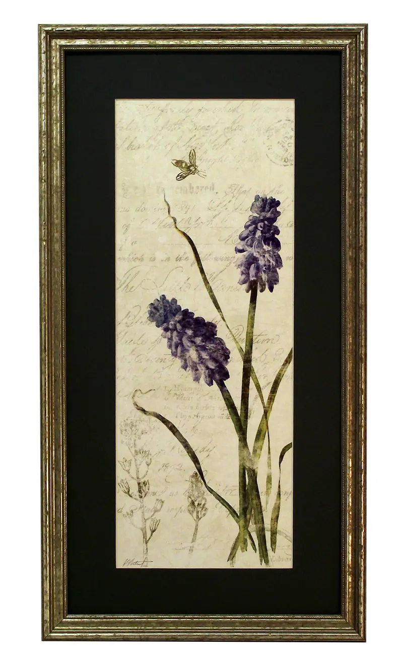Obraz Rustykalne kwiaty - szafirki 30x60 cm