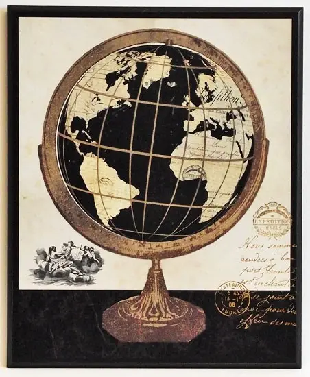 Obraz Rysunek starodawnego globusa 41x51 cm