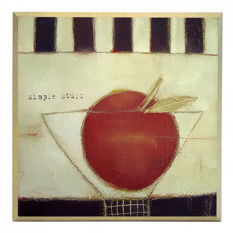 Obraz Rysunkowa kuchnia, jabłko 31x31 cm