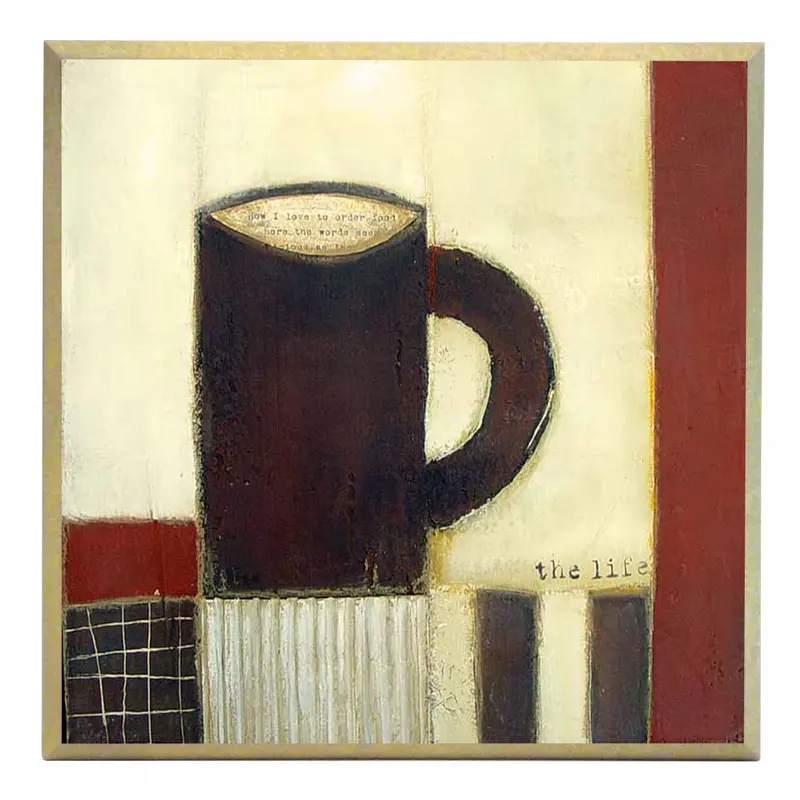 Obraz Rysunkowa kuchnia, kubek 31x31 cm