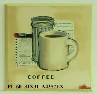Obraz Rysunkowy kubek z kawą 31x31 cm