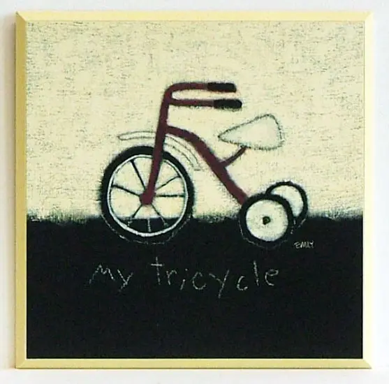 Obraz Rysunkowy rowerek trójkołowy 25x25 cm