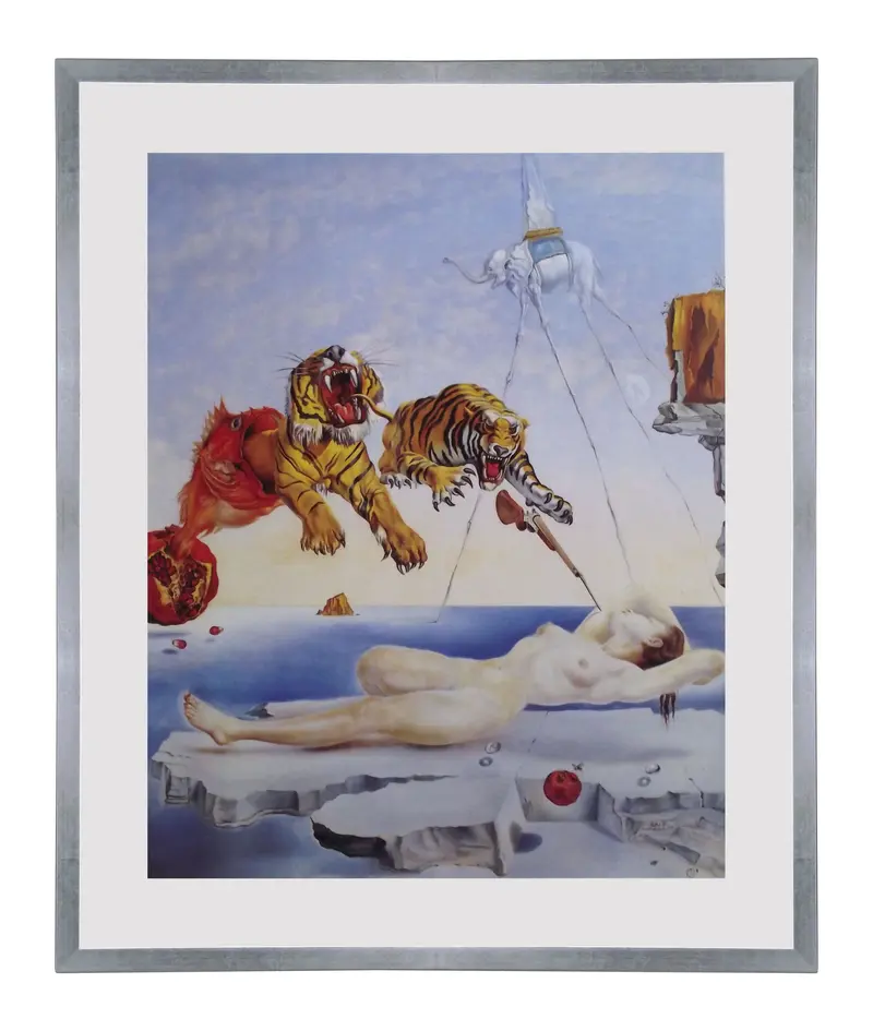 Obraz S. Dali, Sen spowodowany lotem pszczoły w ramie 62x74 cm