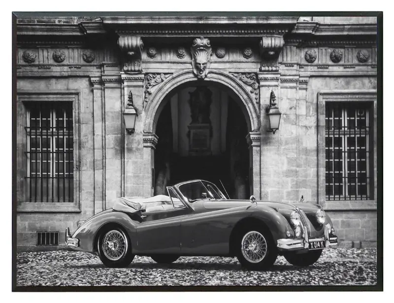 Obraz Samochód Vintage III, czarno-biała fotografia na płycie 41x31 cm