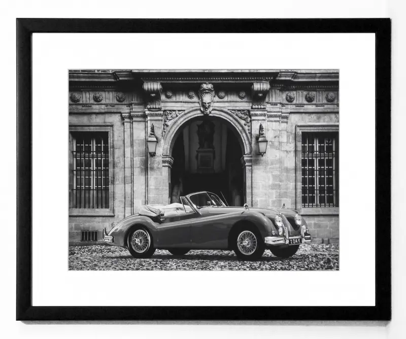 Obraz Samochód Vintage III, czarno-biała fotografia w ramie 50x40 cm