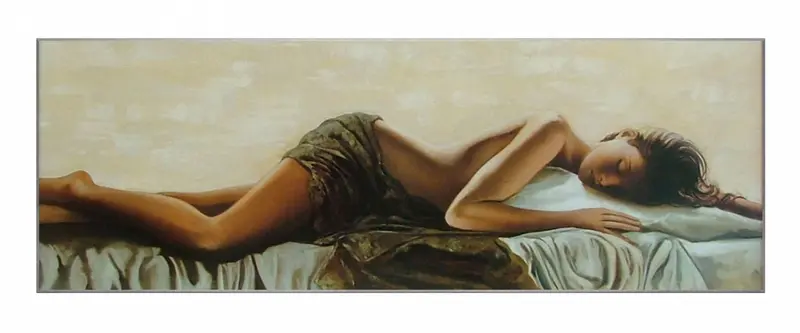 Obraz Śpiąca na płycie 137x47 cm
