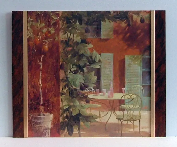 Obraz Śródziemnomorska kawiarnia w zaułku 50x50 cm