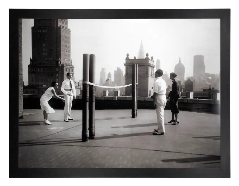 Obraz Stare fotografie, Tenis na dachu hotelu, Nowy Jork 80x60 cm