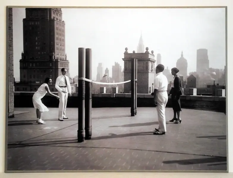 Obraz Stare fotografie, Tenis na dachu hotelu, Nowy Jork 81x61 cm