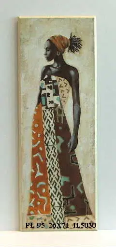 Obraz Stojąca Afrykanka w sukni 26x71 cm