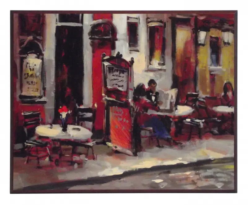 Obraz Stoliki przed kawiarnią 51x41 cm