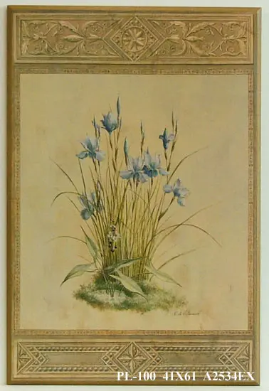 Obraz Stylizowane niebieskie kwiatki 41x61 cm