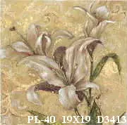 Obraz Stylowe rożówe kwiaty 19x19 cm