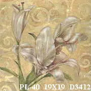 Obraz Stylowe rożówe kwiaty 19x19 cm