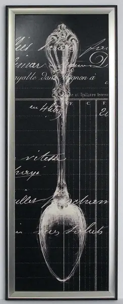 Obraz Stylowe sztućce, łyżka 33x95 cm