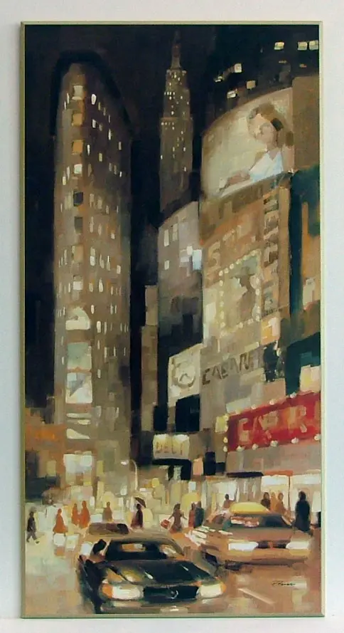 Obraz Światła miasta nocą, Nowy Jork 51x101 cm