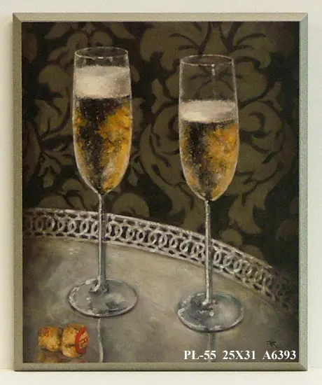 Obraz Szampan w kieliszkach 25x31 cm