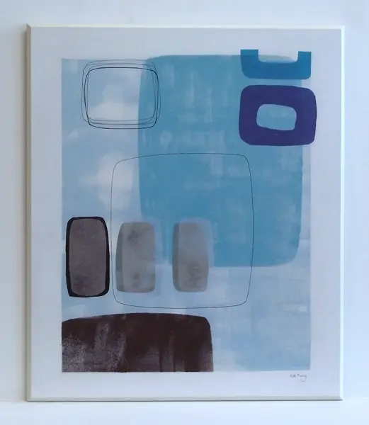 Obraz Szaro-niebieska abstrakcja I 51x61 cm