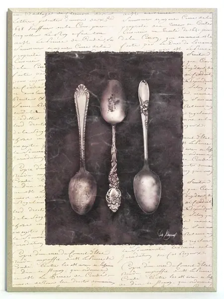 Obraz Sztućće, trzy łyżki 31x41 cm